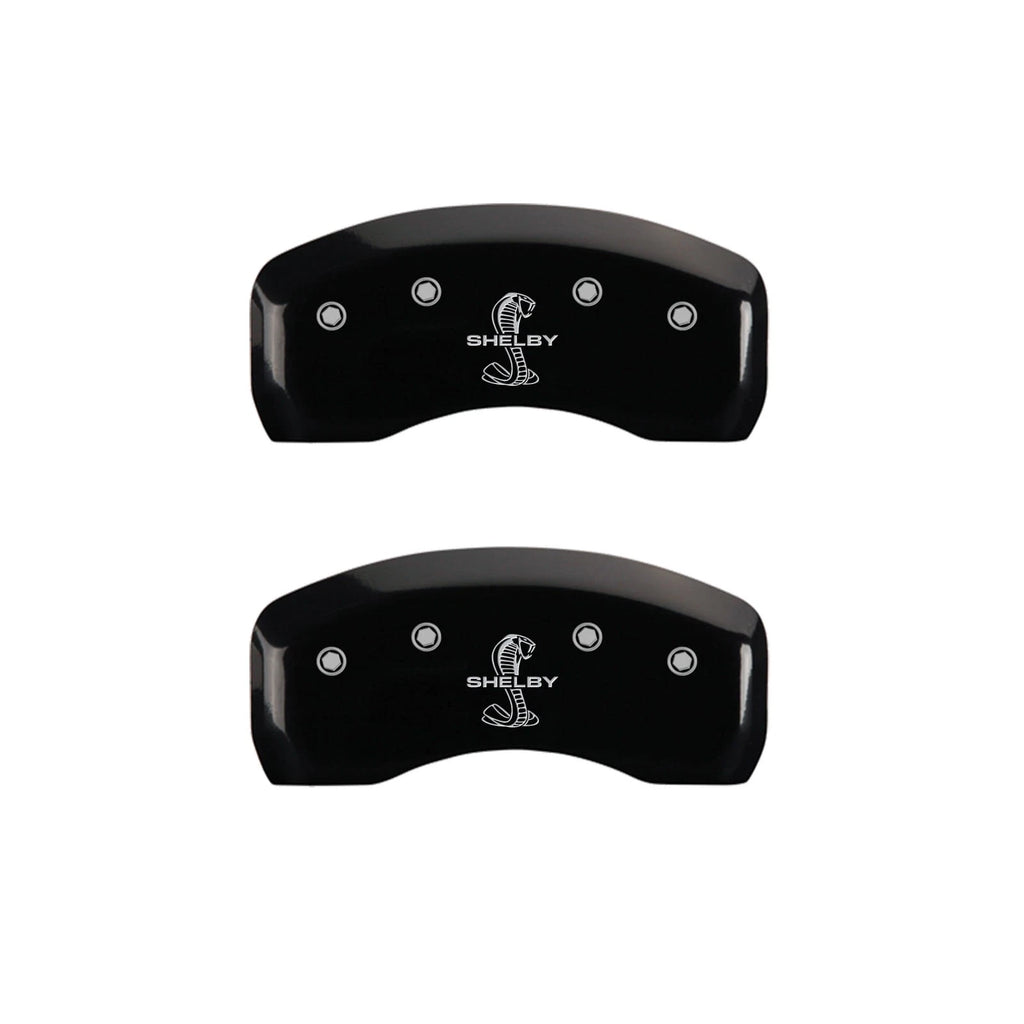 Set of 4 Gloss Black Caliper Covers for 1997-2004 Ford Mustang by MGP