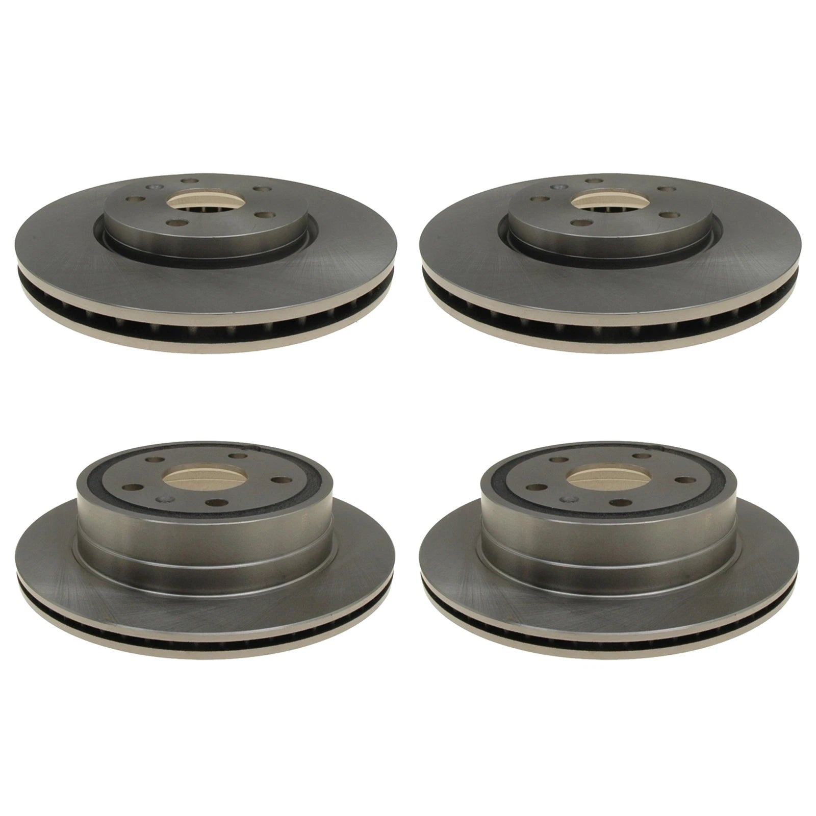 ACDelco Silver Brake Kit Disc Rotors Set for Equinox Terrain (321mm, 303mm)