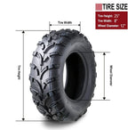 25x8-12 WANDA Front ATV UTV Tire 6 Ply for Quad Buggy Go Kart
