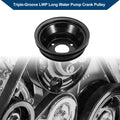 3 Triple-Groove LWP Long Water Pump Crank Pulley for Chevy Big Block (1965–1990)
