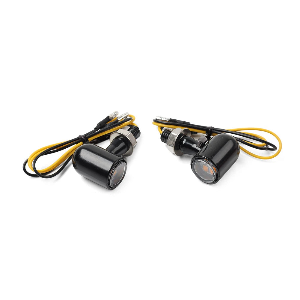 8mm Turn Signal Lights for Bobber Cafe Racer (BLK)