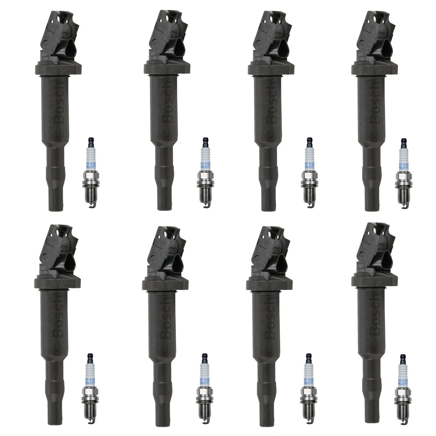 Set of 8 Ignition Coils & Spark Plugs for BMW E70 X5 4.8 V8