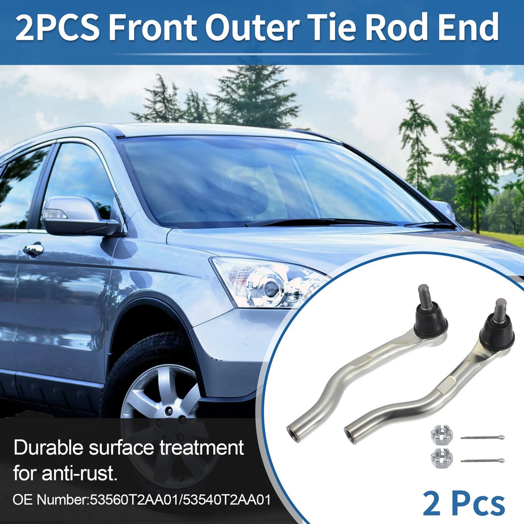 2X Front Outer Tie Rod End Links for Honda Accord (No. 53560T2AA01/53540T2AA01)