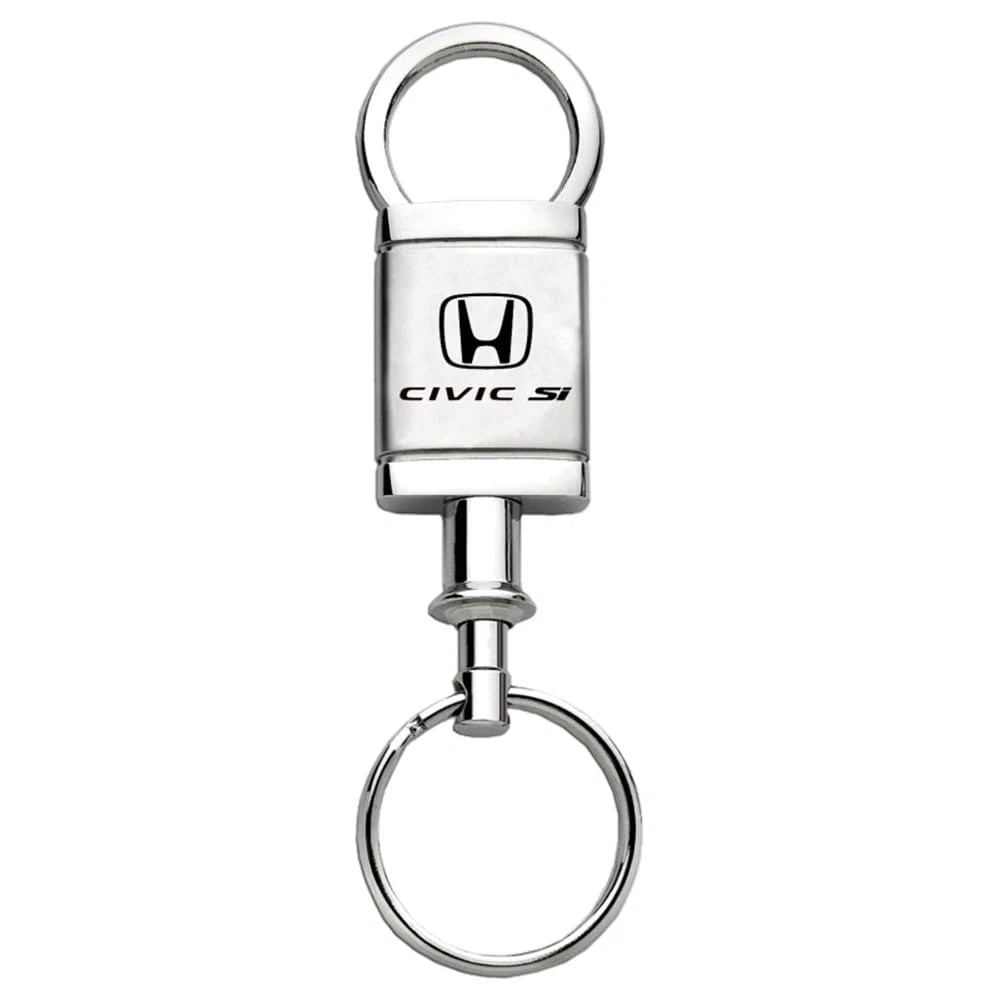 Satin-Chrome Valet Keychain - Officially Licensed for Honda Civic Si