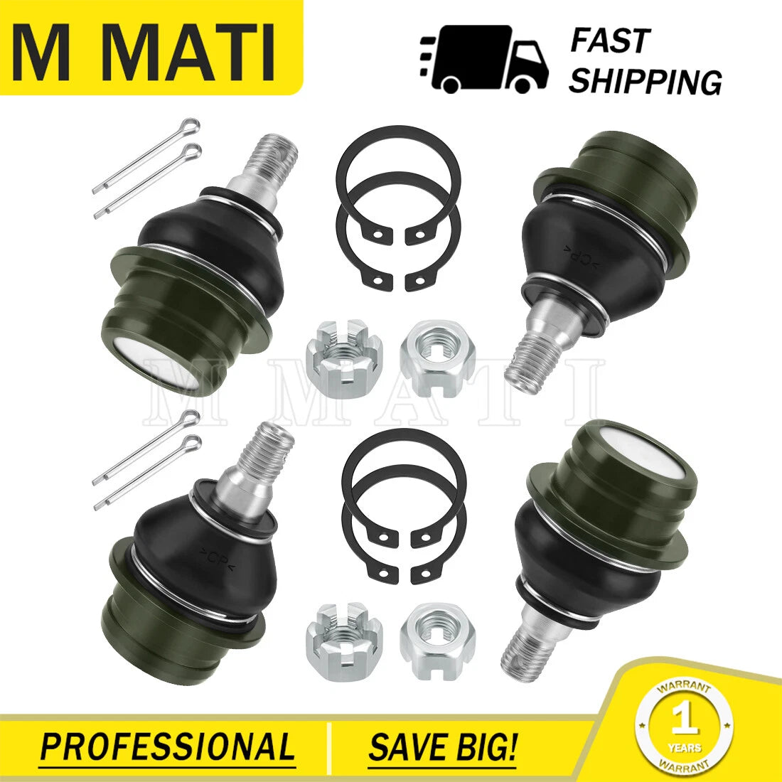 Set of 4 Ball Joints for Suzuki 750 King Quad LT-A750X 4X4 (2008–2023)