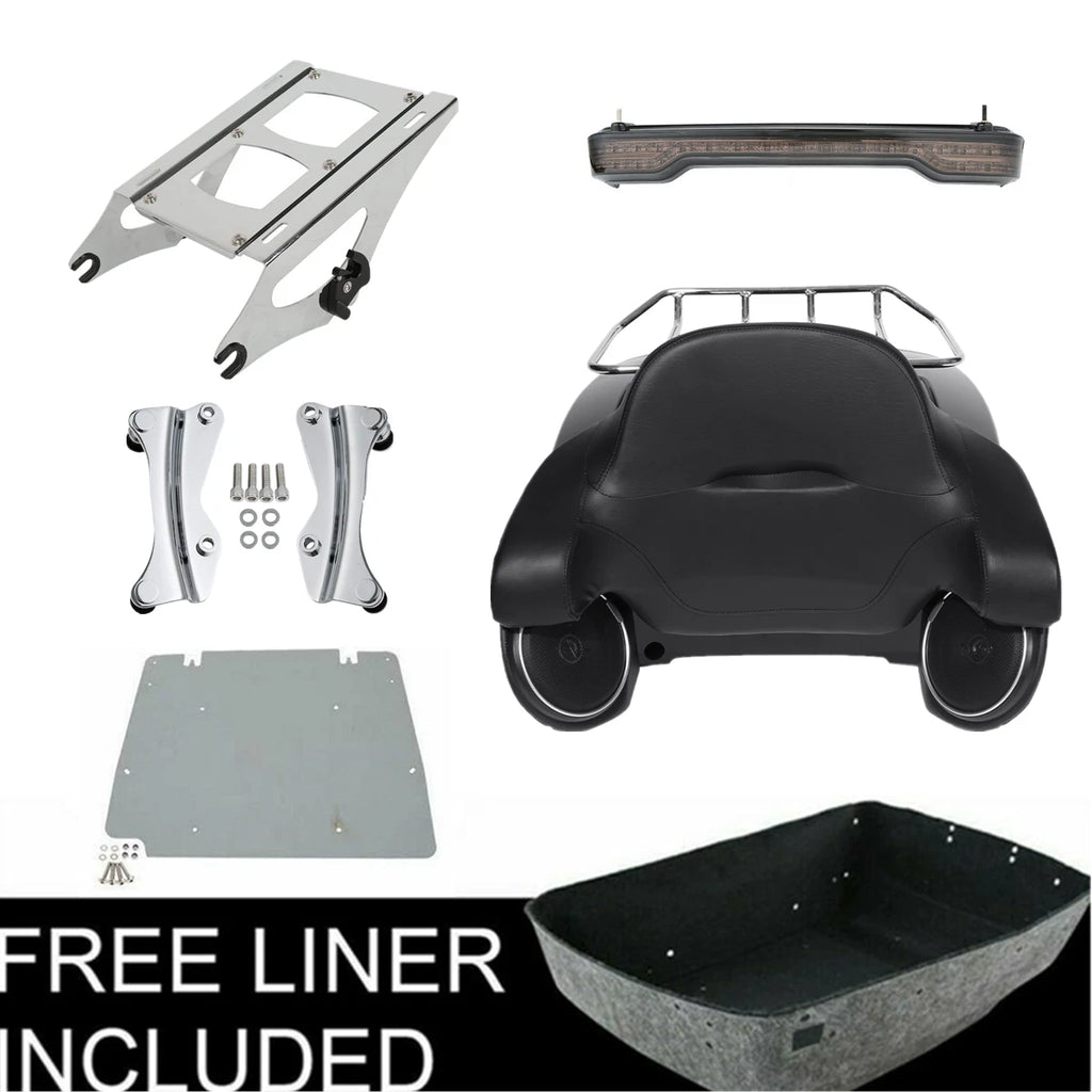 Trunk Backrest Rack Speakers for Harley Touring Road Glide (2014–2023)