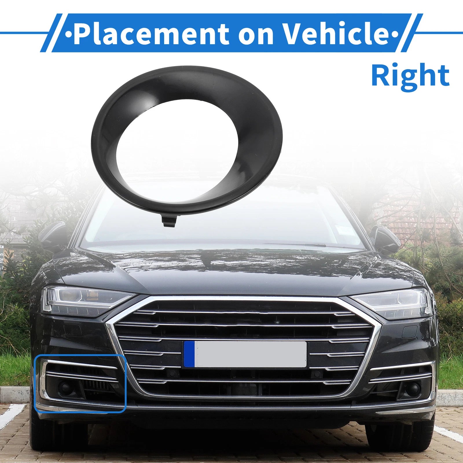 1 Pc Fog Light Grill for BMW X3 (2007–2010) No. 51113423790 Black