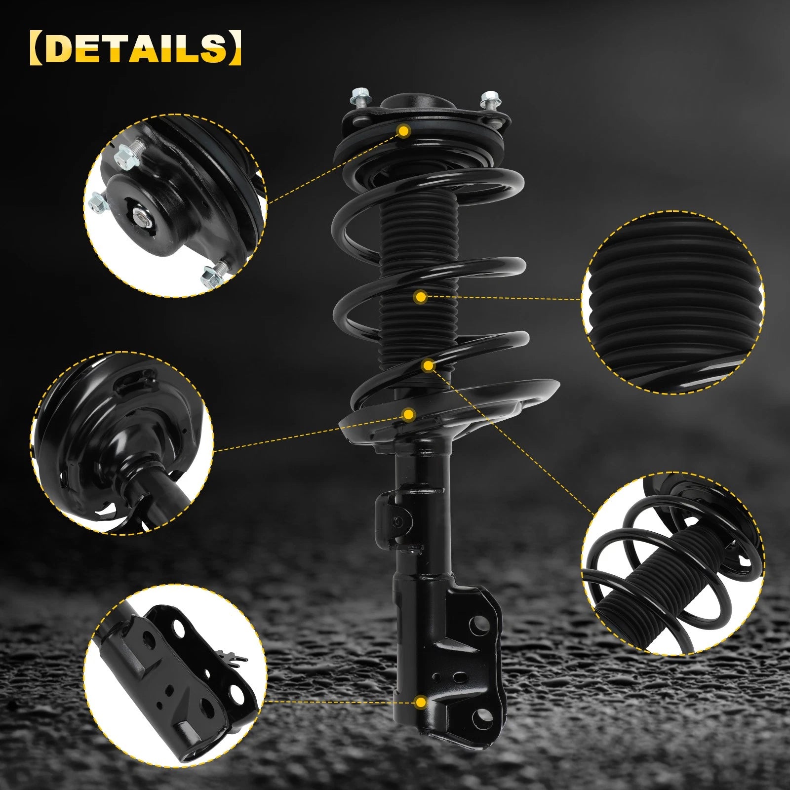Set of 2 Front Complete Struts with Coil Springs for Toyota Camry (2018–2023)