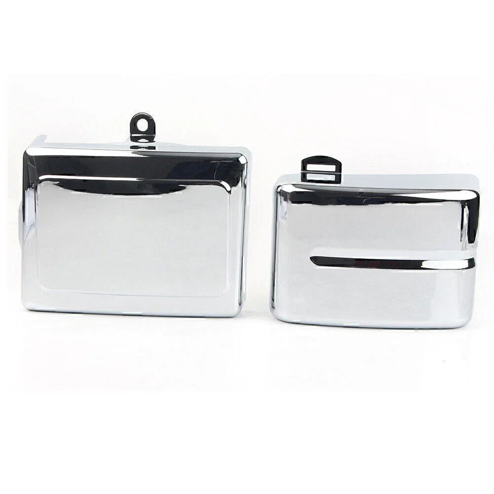 Chrome Battery Side Covers for Harley Dyna Fat Bob Super Glide (2006-2017)
