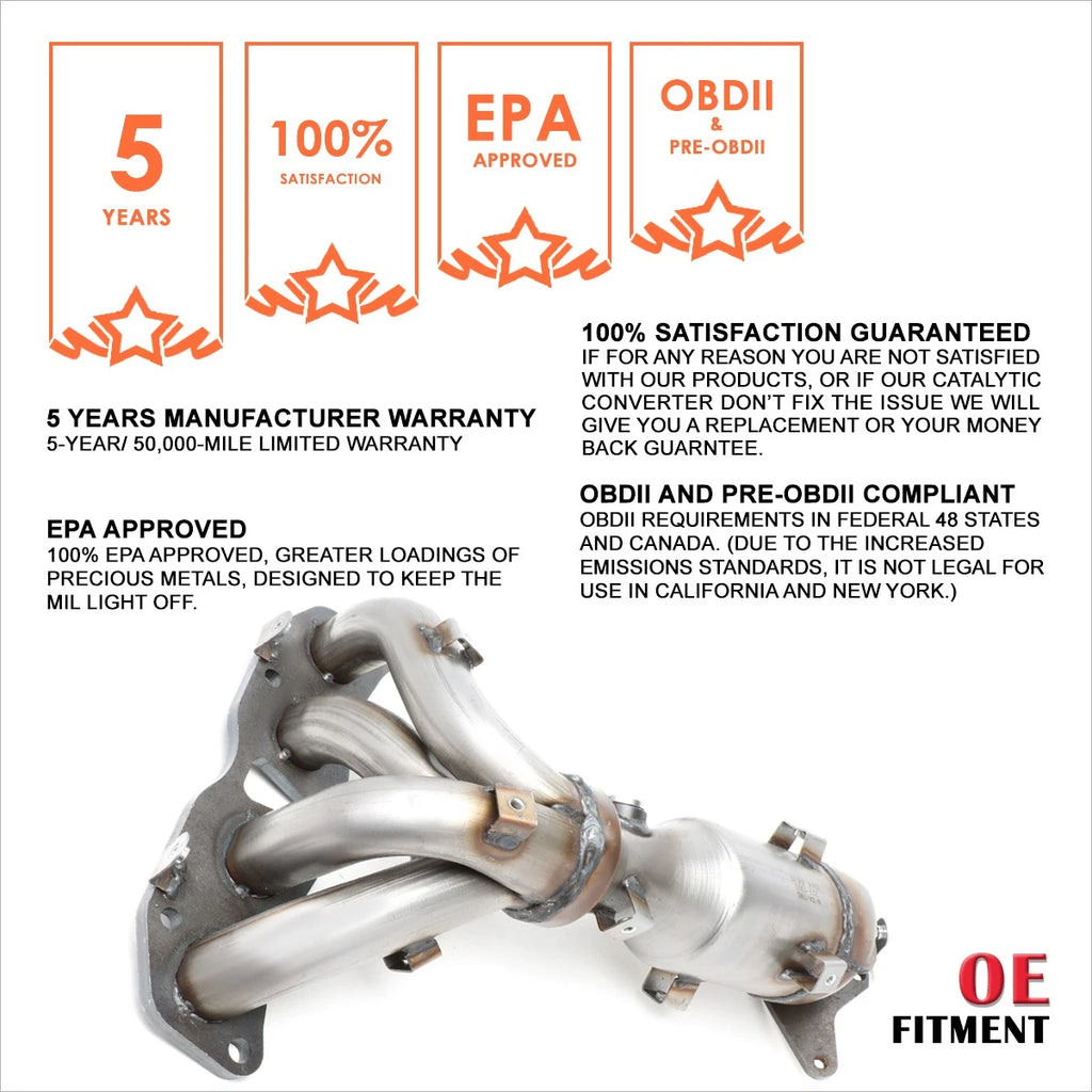 Exhaust Manifold Catalytic Converter for Nissan Altima 2.5L (2007–2012)