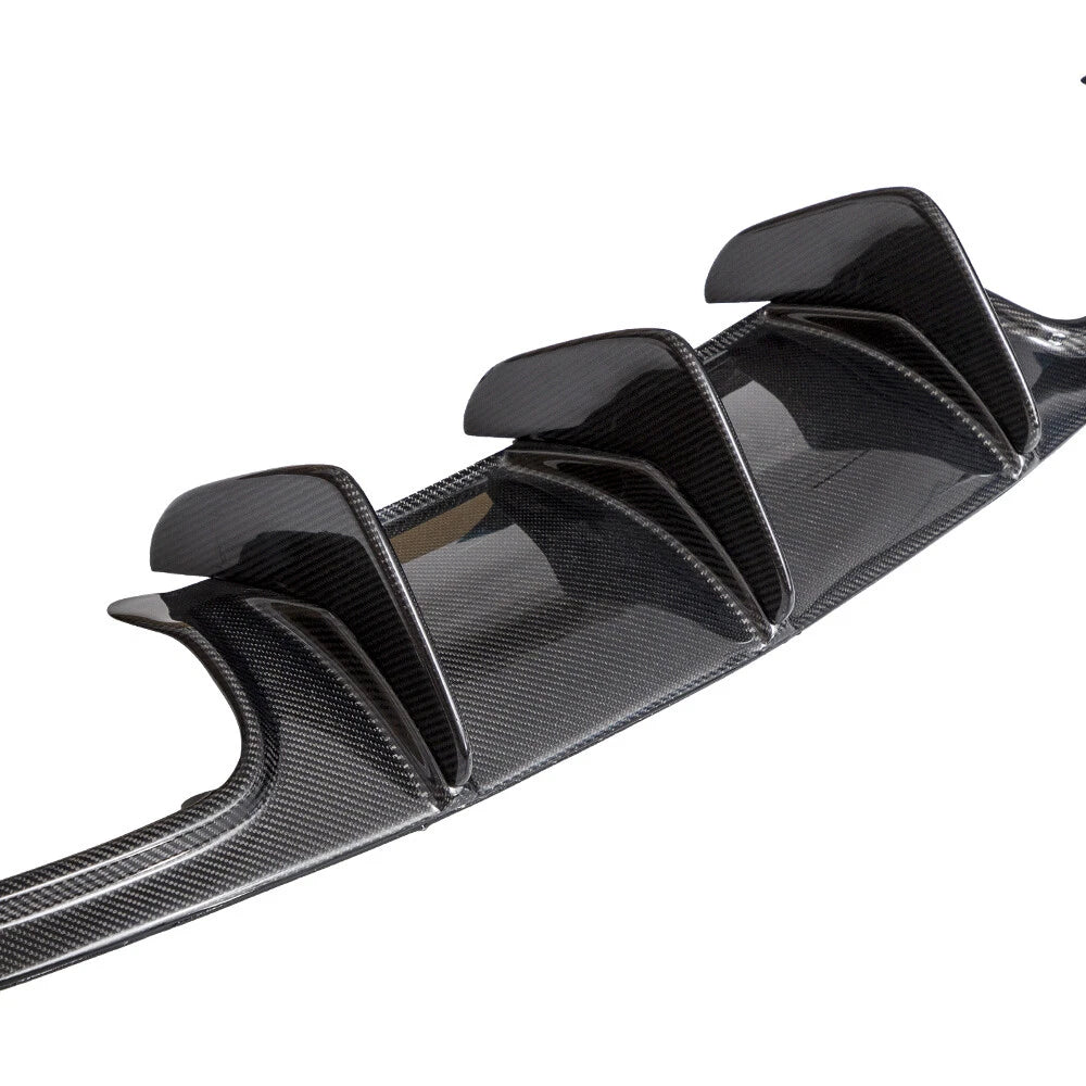 Carbon Fiber Big Shark Fin Bumper Diffuser for Mercedes Benz W204 C63 AMG (2008–2011)