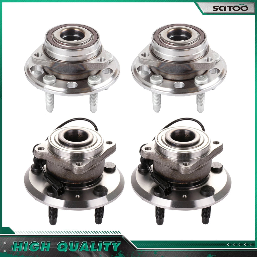 Set of 4 Wheel Bearing Hubs for Chevrolet Equinox (2010–2017)