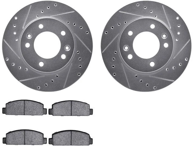 Front Brake Pad and Rotor Kit for Mazda RX7 (1989–1991) DZ471QB