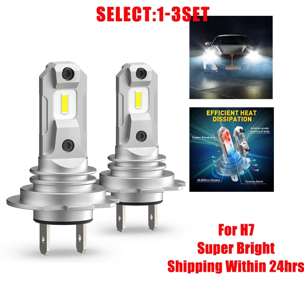 AUXITO H7 LED Headlight Bulb Conversion Kit (6500K, 21W) for