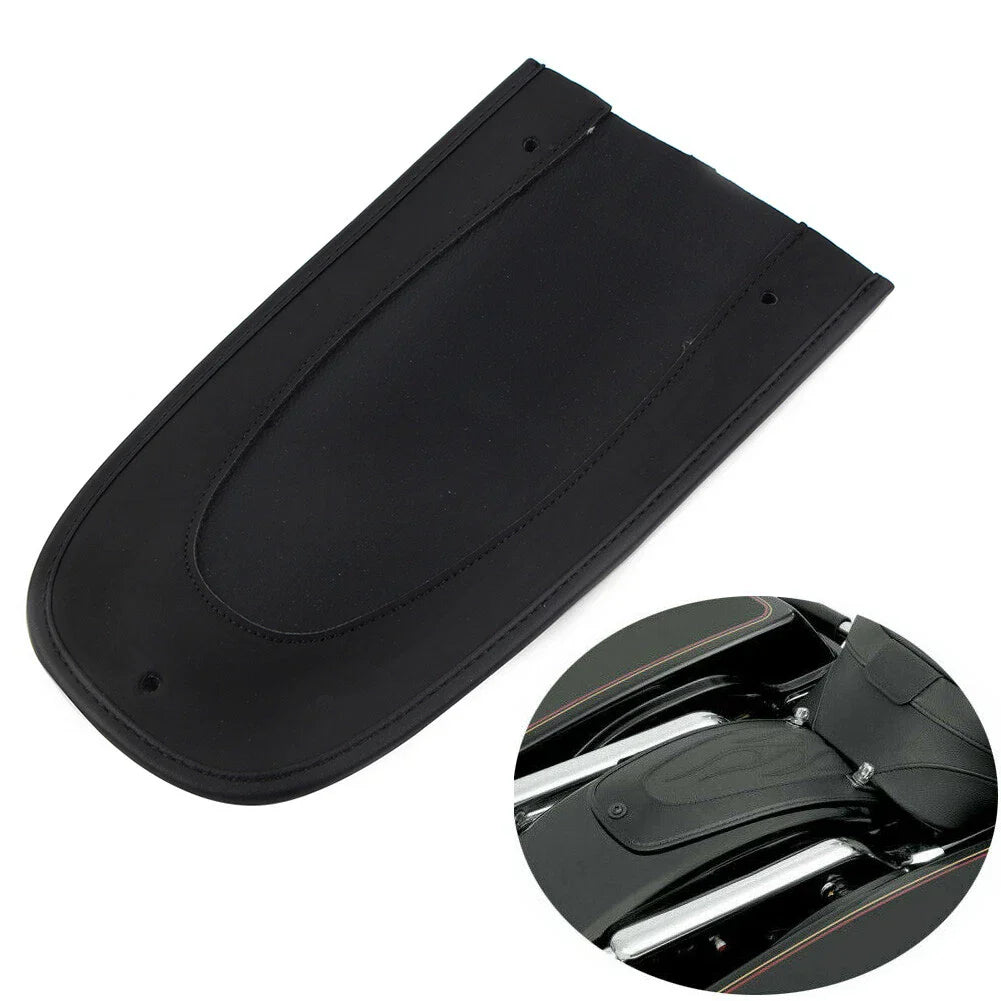 Black Flame Rear Fender Bib Leather Solo Seat for Harley Street Glide (2006-2023)