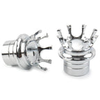 Crown Front Axle Nut Covers  For Harley Softail Sportster Road King Chrome