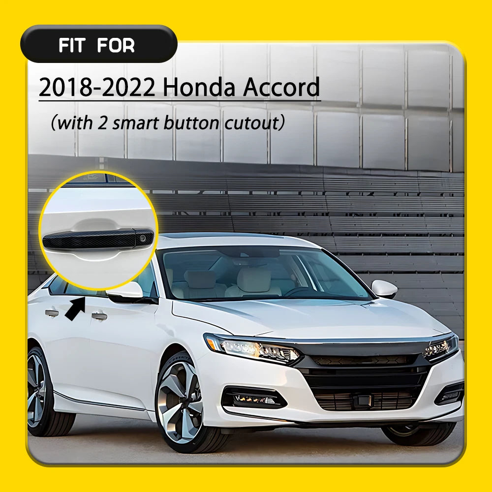 Set of 4 Carbon Fiber Door Handle Guard Covers for Honda Accord (2018–2022)