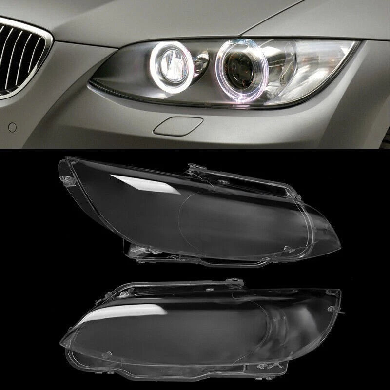 Pair of Headlight Lens Covers for BMW 3 Series E92 E93 M3 (2006–2009)