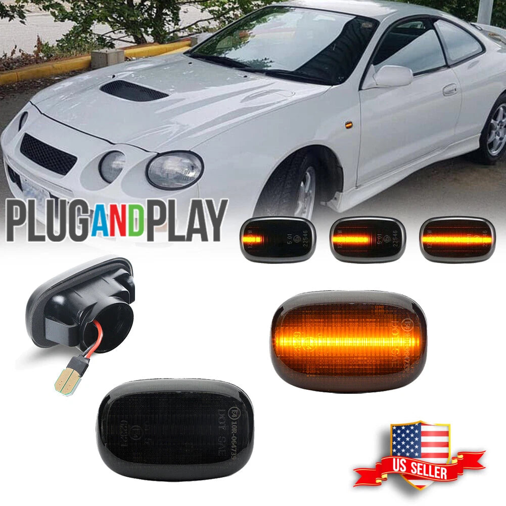 Sequential Amber LED Side Marker Lights for Toyota Supra (1993–1998)