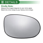 Right Side White Convex Mirror Glass for Ford Ka (2008–2017)