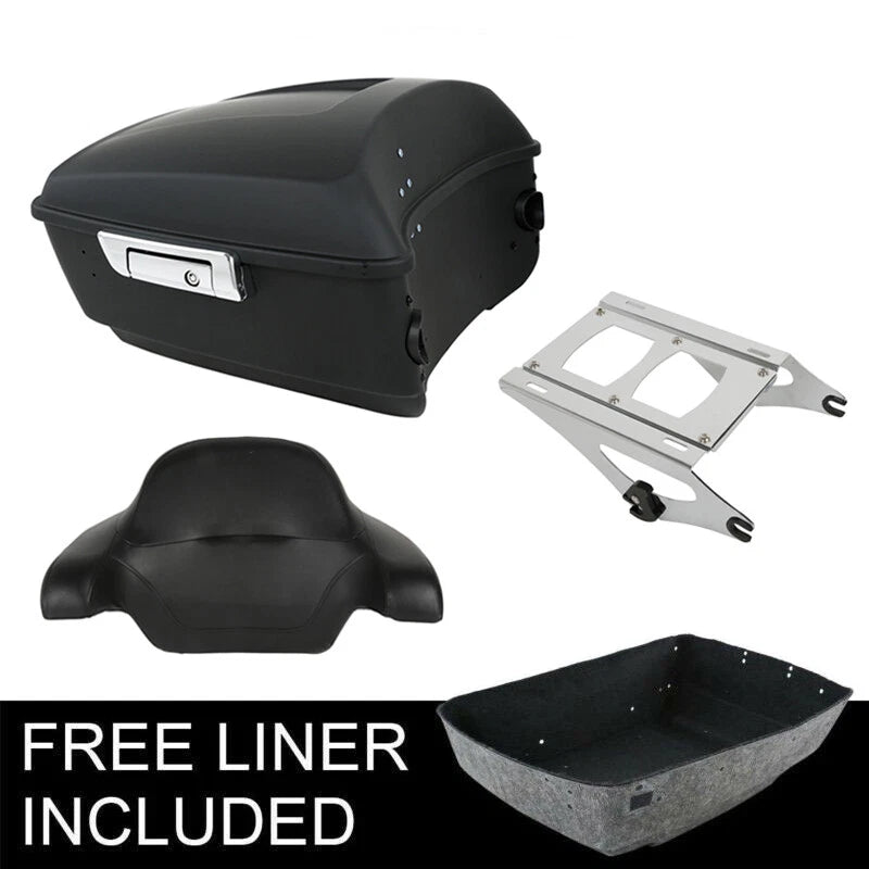 Matte King Trunk Backrest Mount for Harley Touring Street Road Glide (2014–2026)
