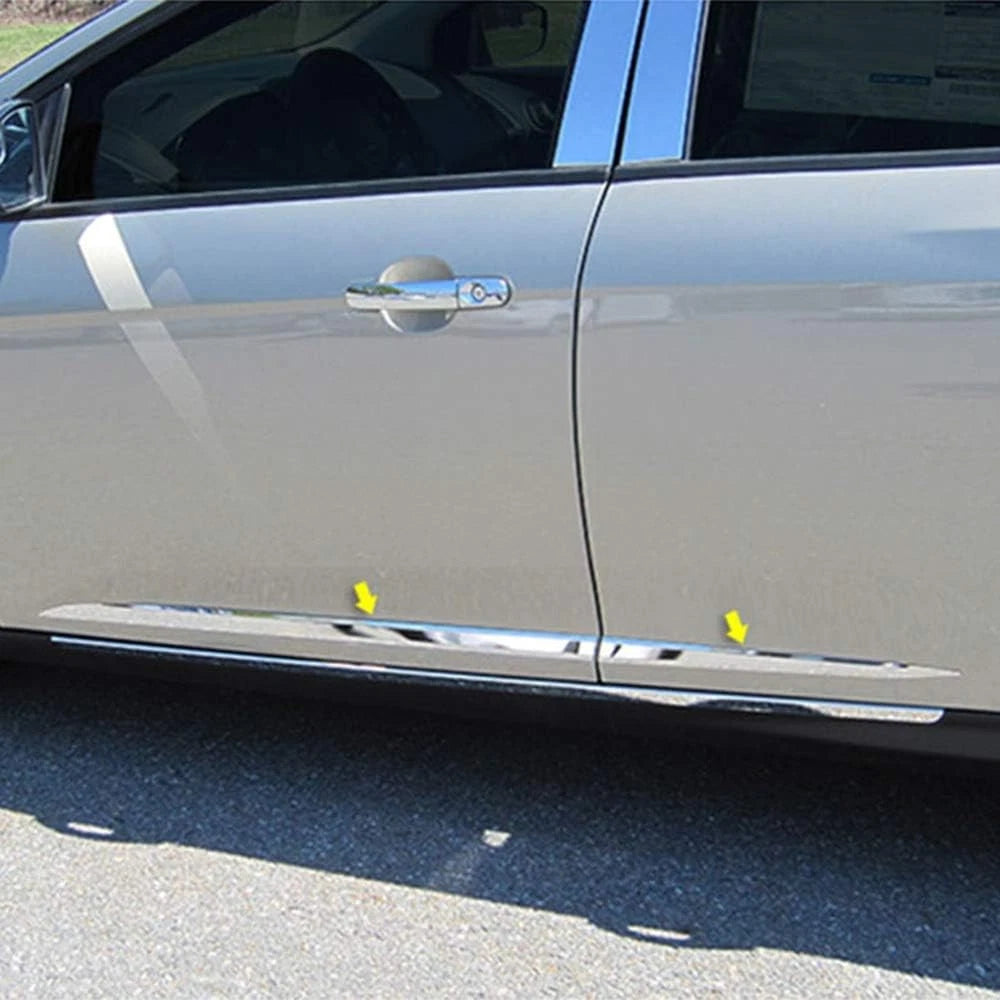 Luxury FX Stainless Steel Side Molding Insert Kit for Ford Focus (2015–2018)