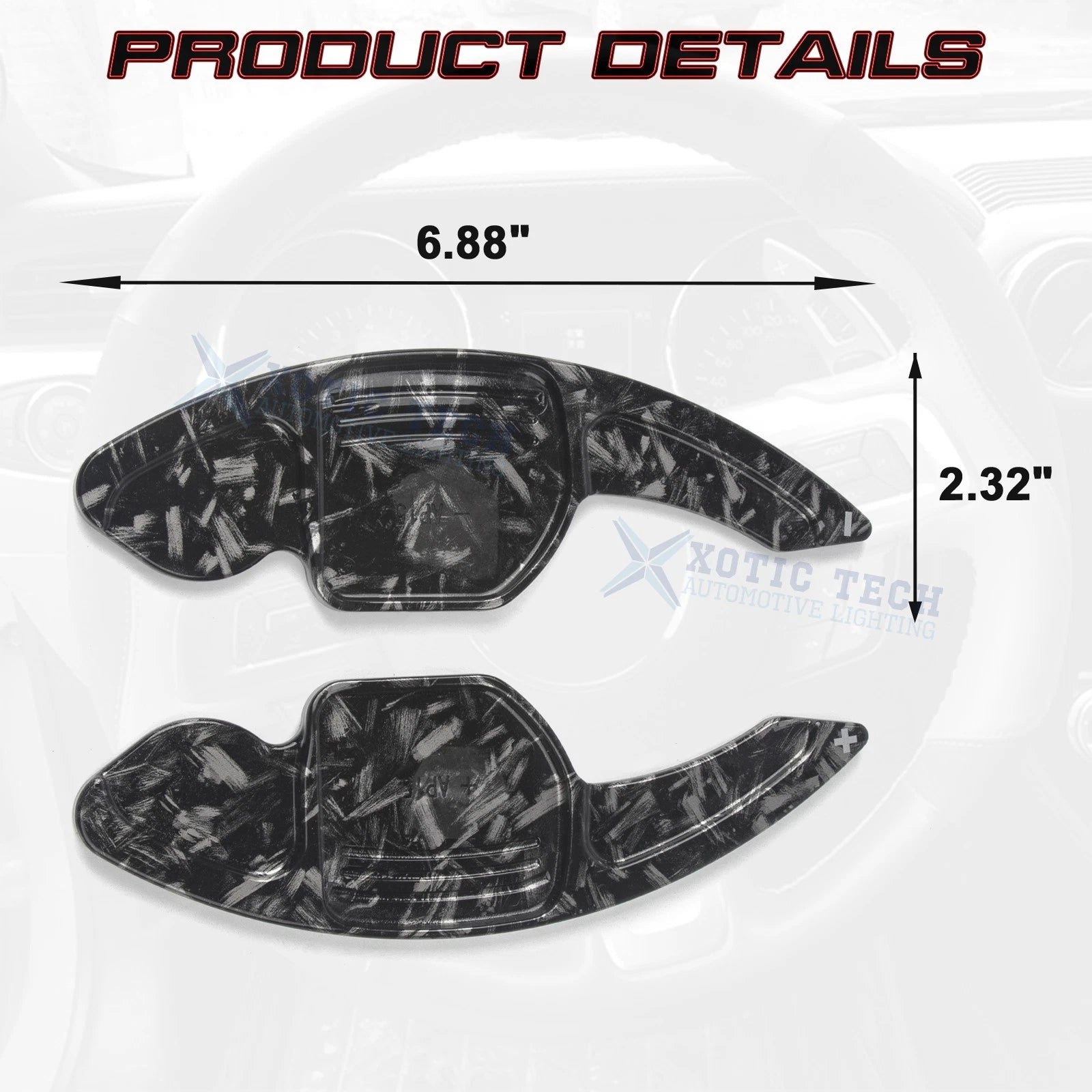 Black Forged Steering Wheel Paddle Shifter Extension for Audi A4 (2017-2025)