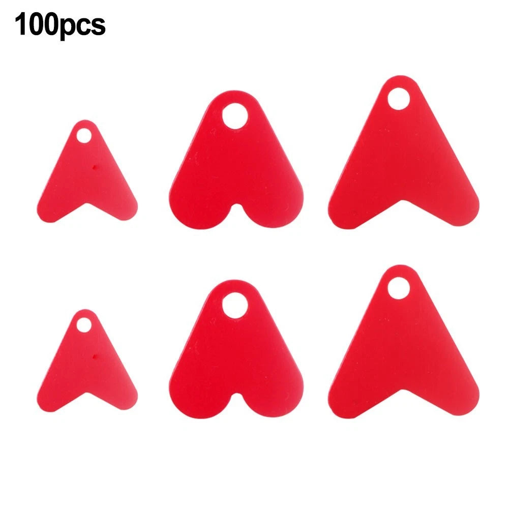 Set of 100 Plastic Fishtail Spinners for Fishing Accessories