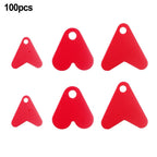 Set of 100 Plastic Fishtail Spinners for Fishing Accessories