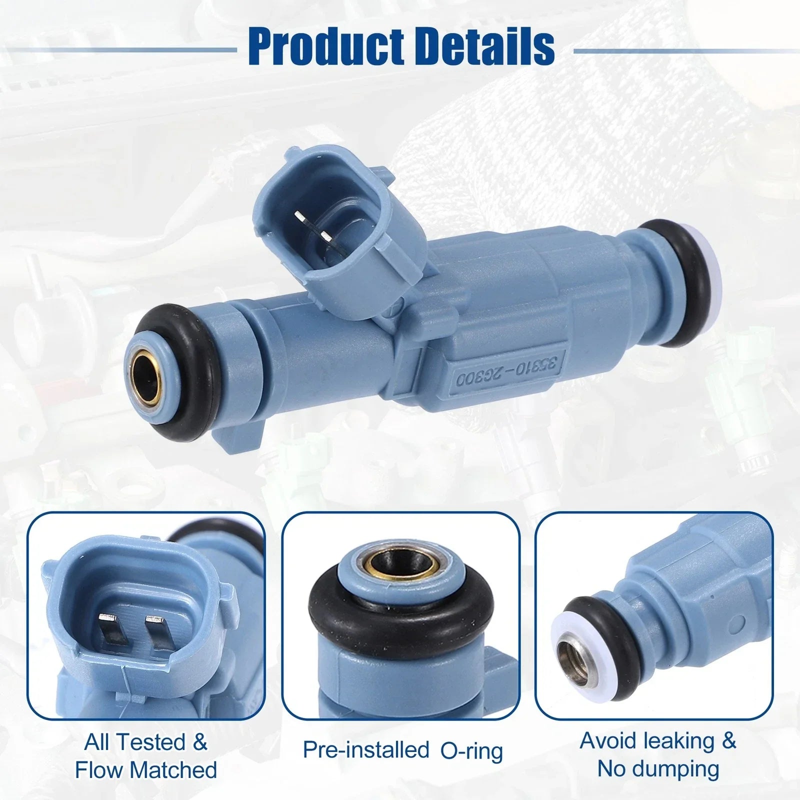 4 x Fuel Injector Nozzles for Hyundai Sonata 2.4L (2010-2015)