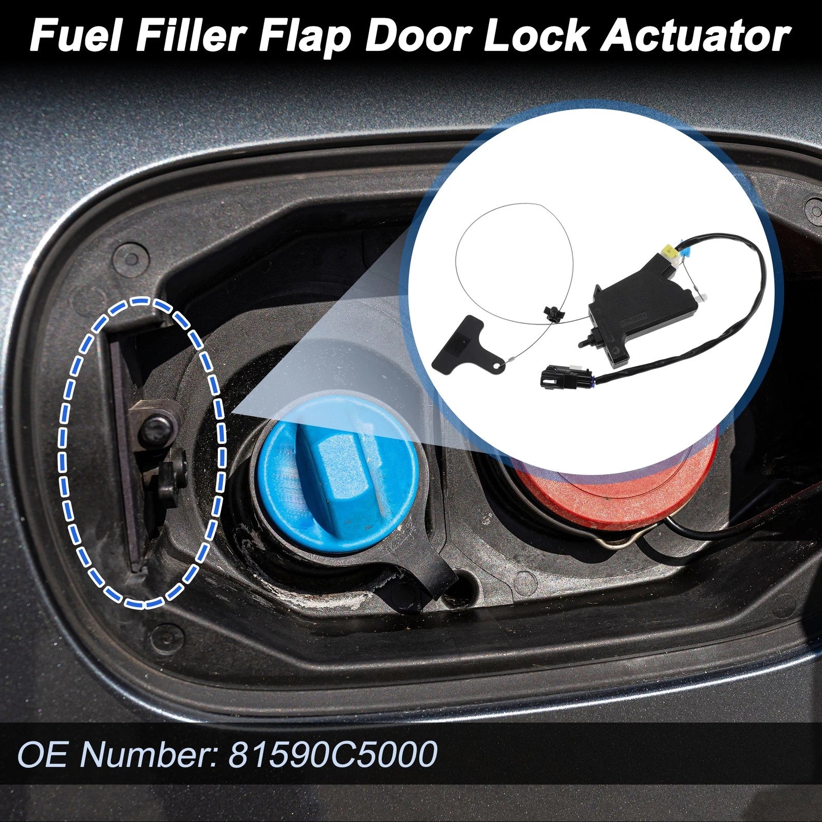 Fuel Filler Flap Door Latch Lock Actuator Motor for Kia Sorento (2016–2020)