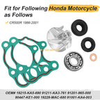 Water Pump Impeller Bearing Gasket Kit for Honda CR500R (1986–2001) 19215-KA5-690