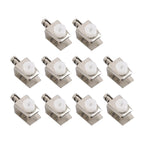 Pack of 10 Zinc Alloy Shelf Bracket Pegs for Adjustable Glass Clamps