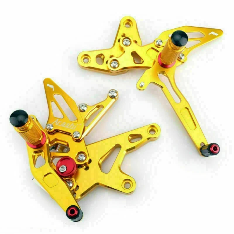 Adjustable Gold Rearset Foot Pegs for Kawasaki ZXR 400 Ninja (2018)