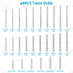 59Pcs Mini Twist Drill Bits Set for DIY Model Craft Wood Tool