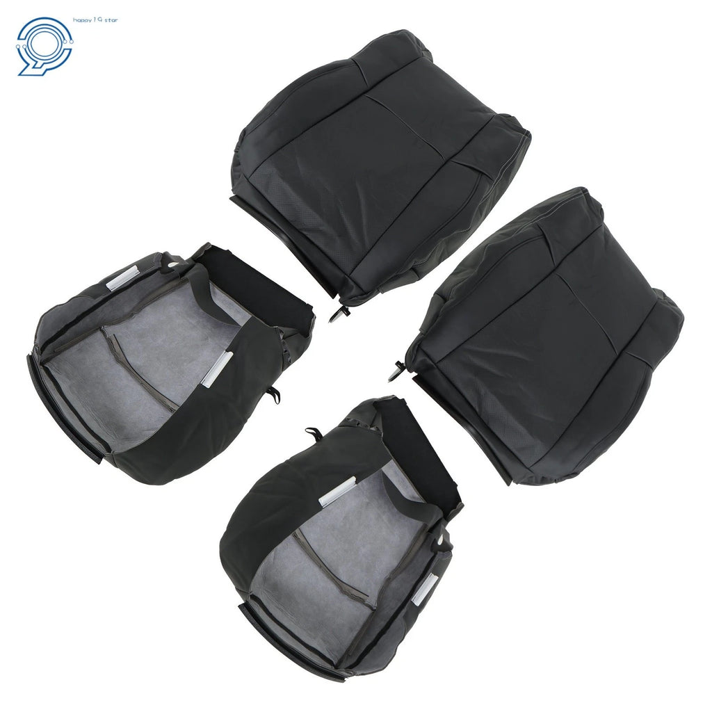 Set of 2 Black Leather Seat Covers for Ram 1500 (2013-2018)