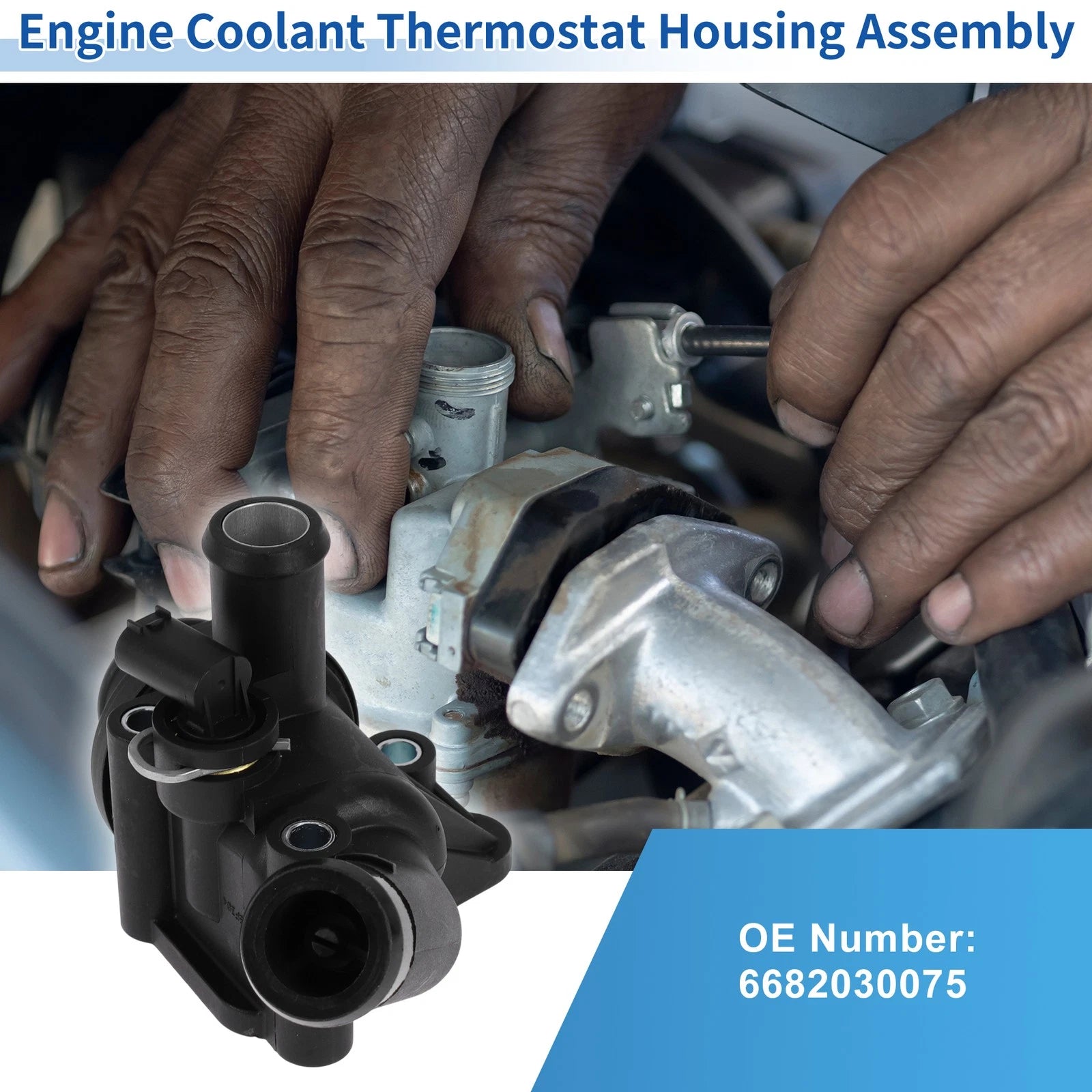 Engine Coolant Thermostat Housing Assembly No.6682030075 for Mercedes W168 (1998–2005)