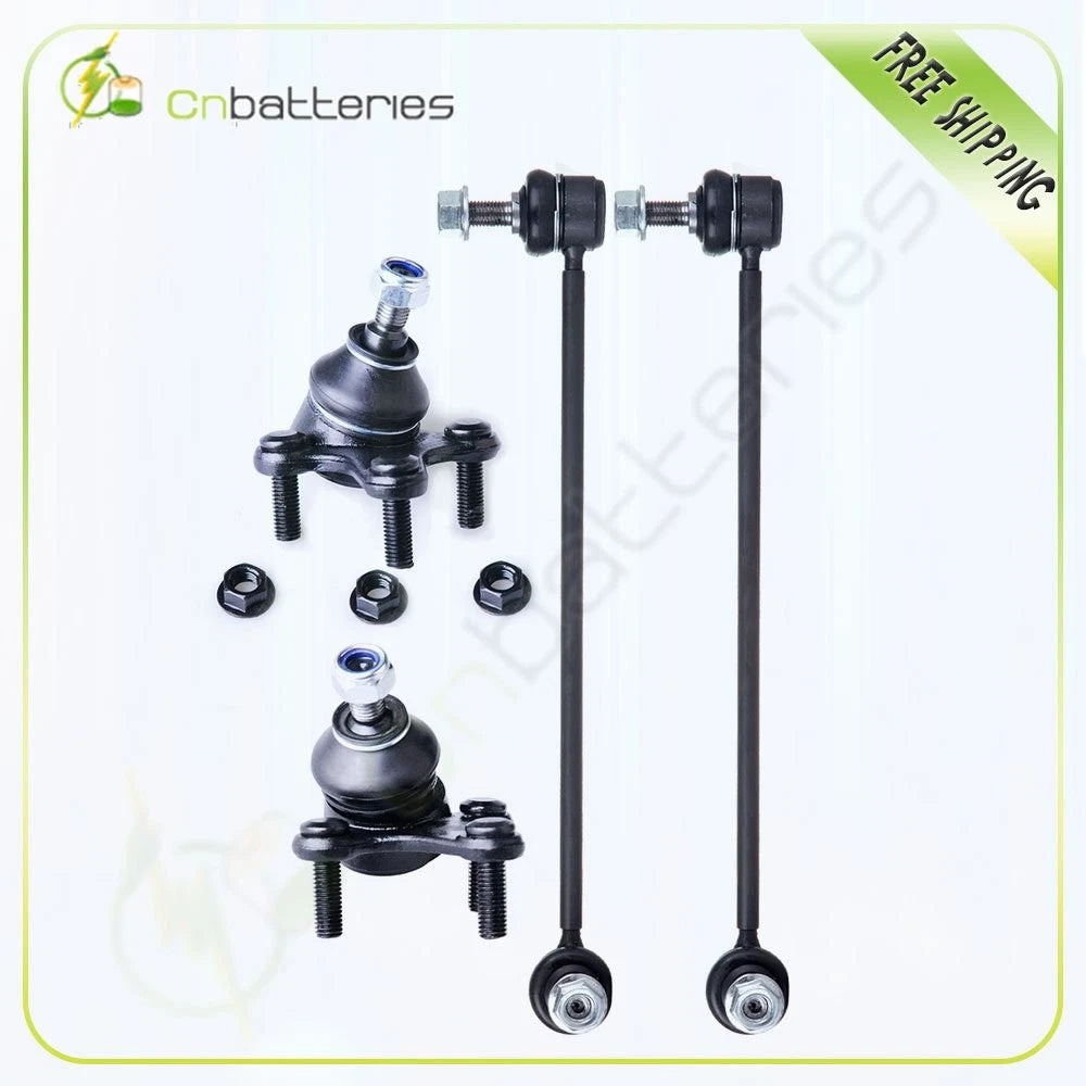 Set of 4 Suspension Lower Ball Joints & Sway Bar Link for Volkswagen Audi