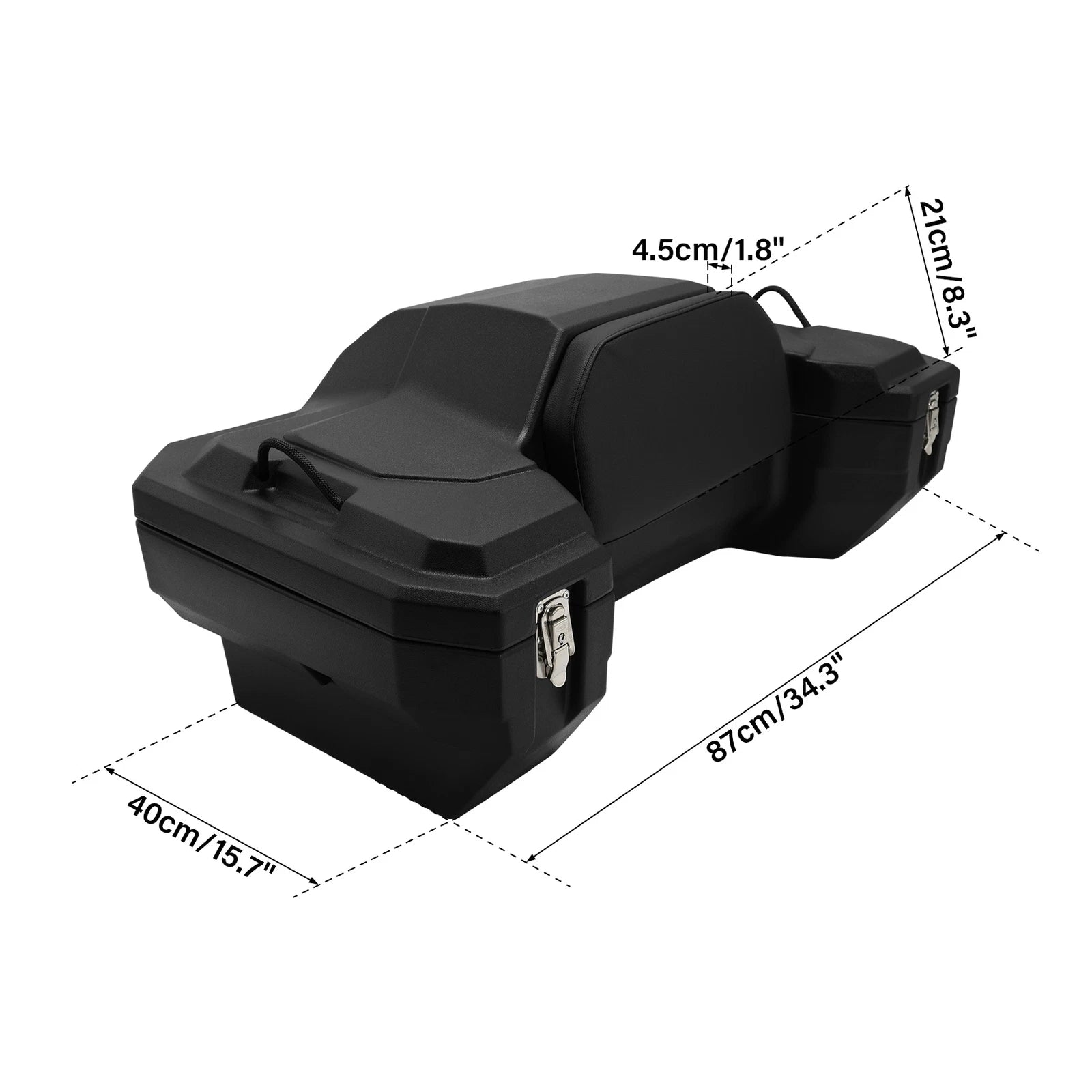 82L ATV Tour Tail Box Rear Cargo Storage Trunk Case Universal