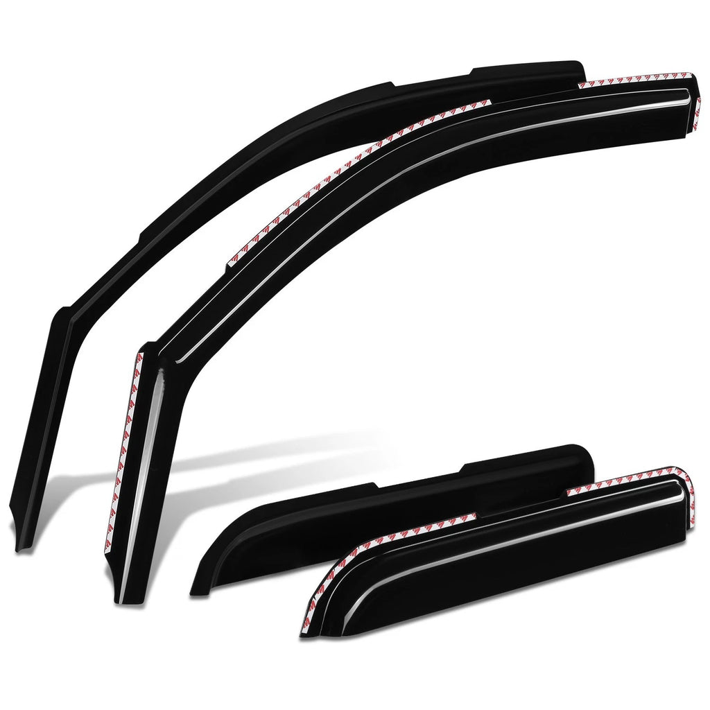 Set of 4 In-Channel Wind Rain Window Visors for Silverado Sierra (2014–2019)