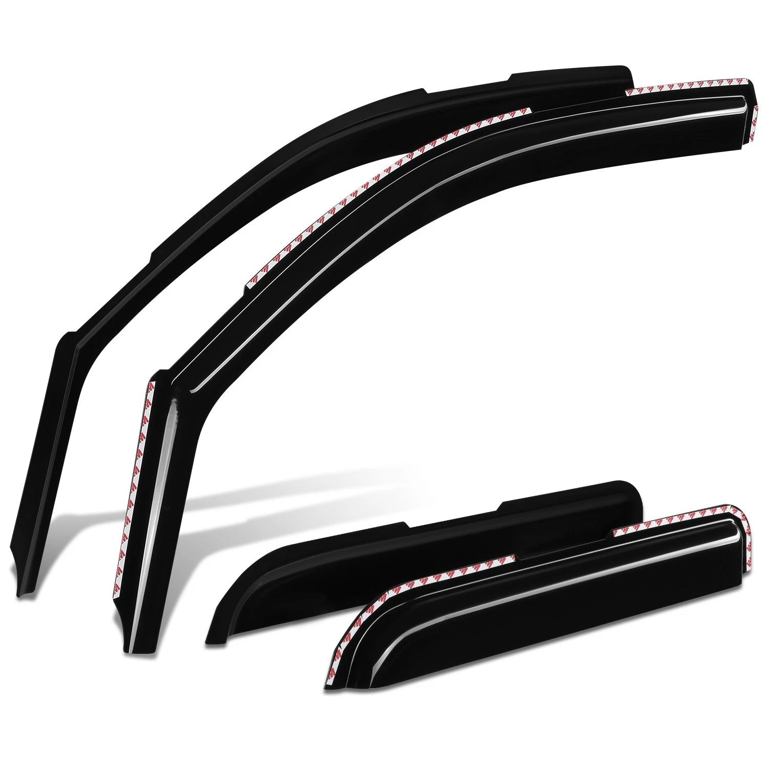 Set of 4 In-Channel Wind Rain Window Visors for Silverado Sierra (2014–2019)