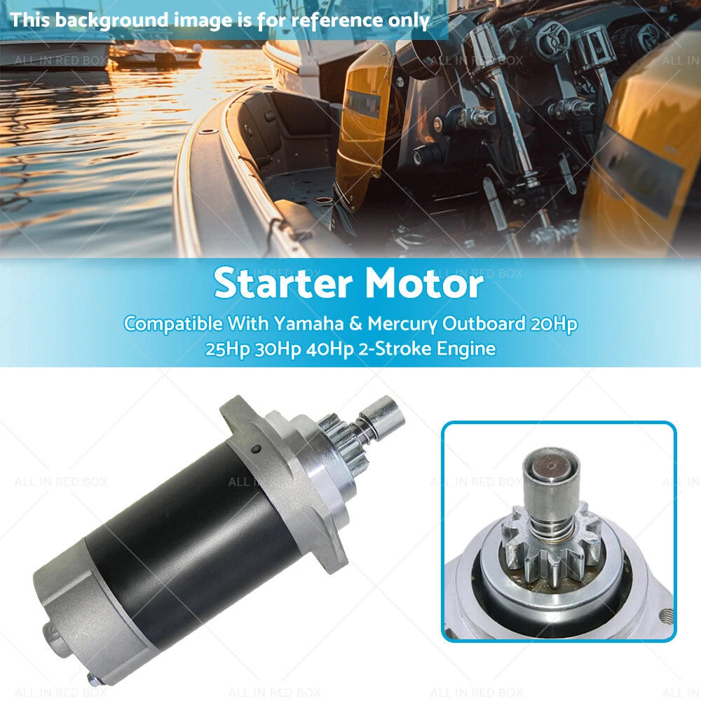 Starter Motor for Yamaha & Mercury Outboard 20Hp 25Hp 30Hp 40Hp (2-Stroke)