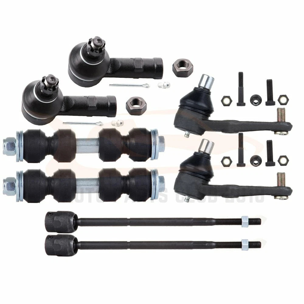 Set of 8 Front Inner Outer Tie Rod Ends Sway Bar Links for Ford Escort (1997–2003)