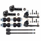 Set of 8 Front Inner Outer Tie Rod Ends Sway Bar Links for Ford Escort (1997–2003)