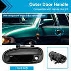 Front Left Outer Door Handle for Honda Civic EK (1995–2000) - Smooth Black