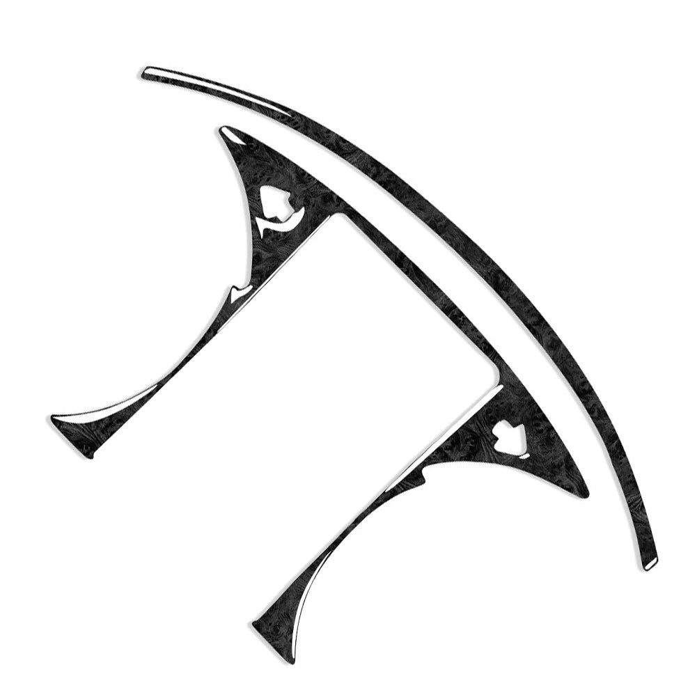 2X Black Speedometer Panel Cover Trim for Benz C GLC Class W205 X253 (2015–2021)