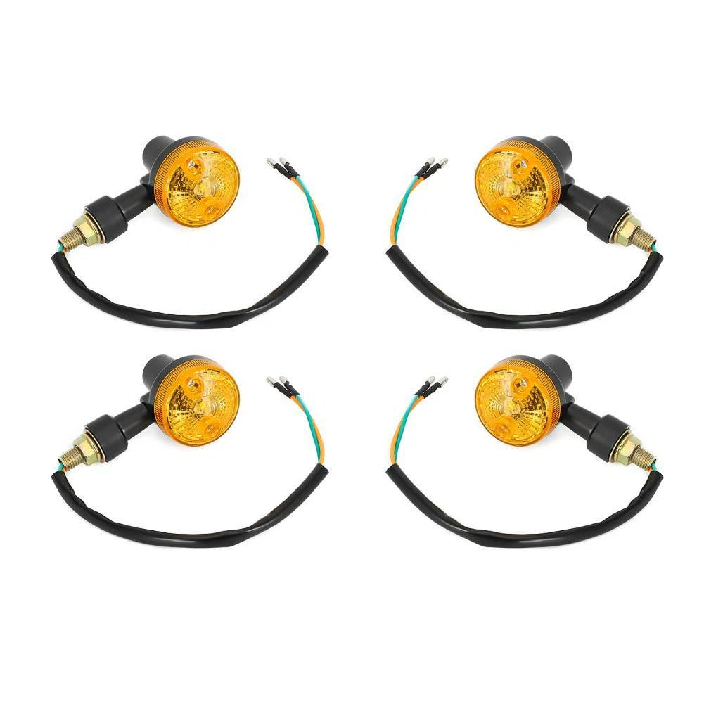 4X 6V Amber LED Indicators Turn Signals Kit for Universal Motorcycles