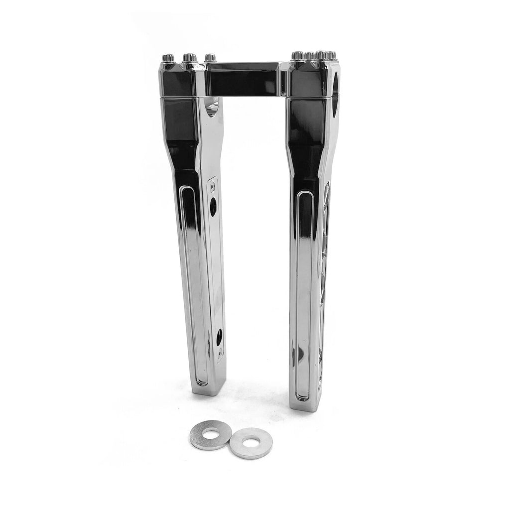 10" Carved Chrome Riser Handlebar Top Clamp for Harley Touring Softail (2014–2023)
