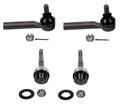 Set of 4 Inner & Outer Steering Tie Rod Ends for Toyota 4Runner Lexus GX470 (2003–2009)