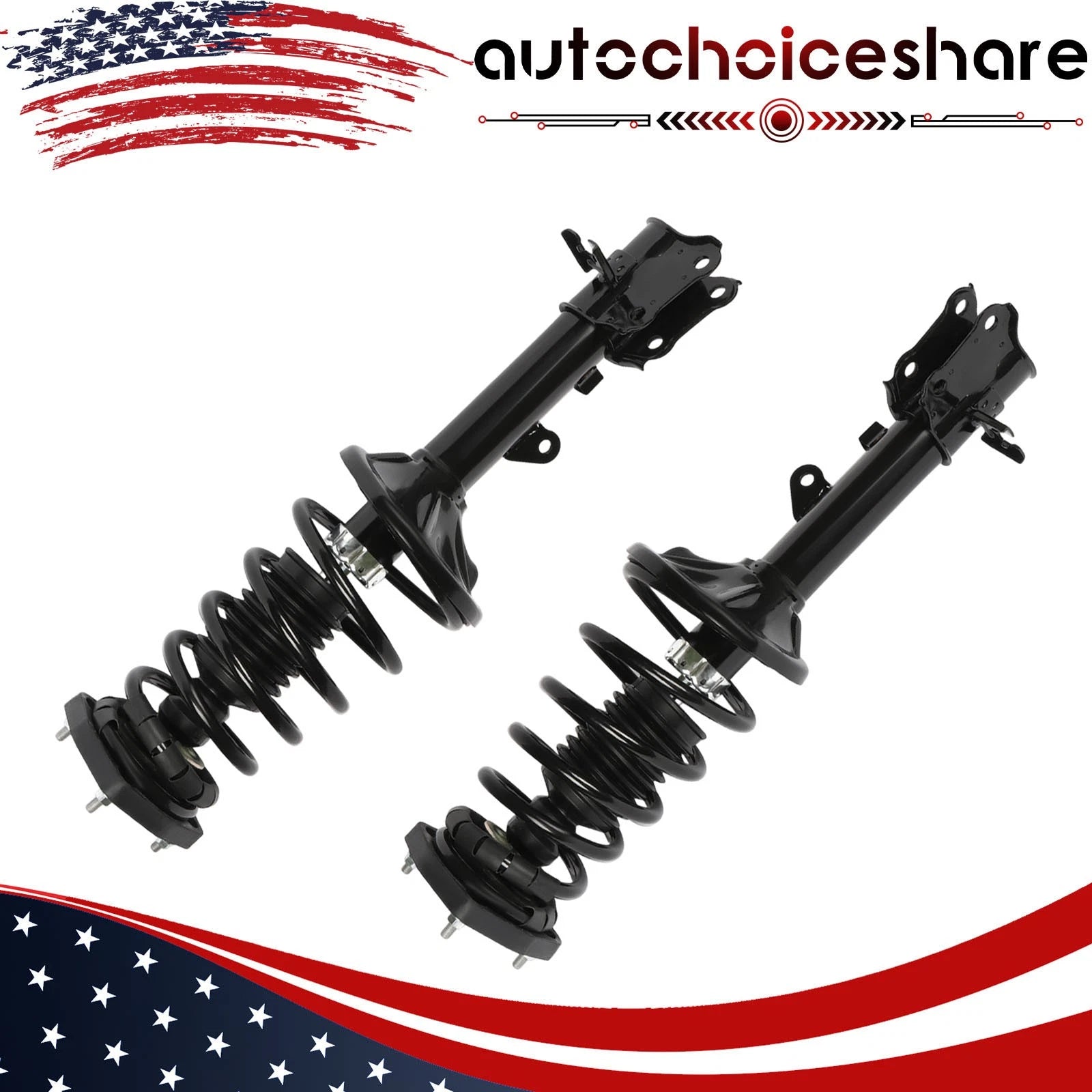 Complete Rear Shocks Struts & Coil Spring Pair for Hyundai Tiburon (2003–2008)